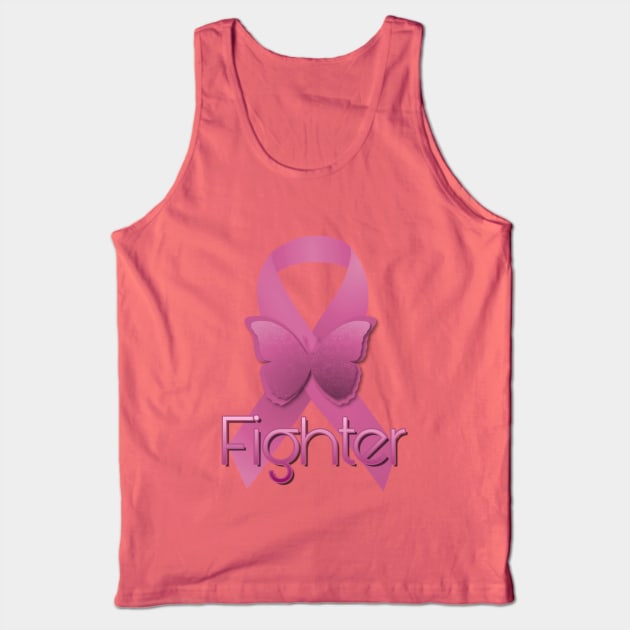 Breast Cancer Fighter Tank Top by AlondraHanley